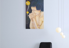 Iliuzija. Drobė, aliejus. 90x160cm. 2025m. Interjere